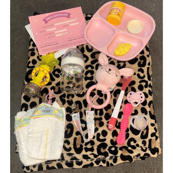 Reborn Baby Girl Doll Silicone Limbs, Cloth Body & Accessories - Picture 6 of 13
